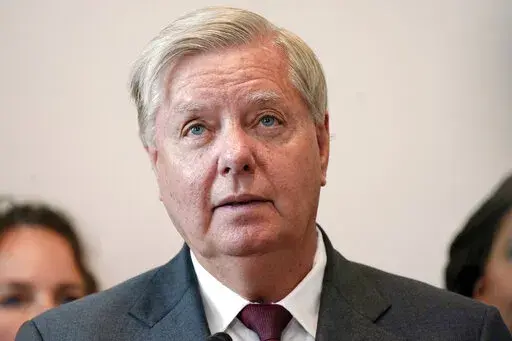 Sen. Lindsey Graham, R-S.C., speak during a news conference on Capitol Hill, Sept. 13, 2022, in Washington. Supreme Court Justice Clarence Thomas on Monday, Oct. 24, temporarily blocked Graham's testimony to a special grand jury investigating whether then-President Donald Trump and others illegally tried to influence the 2020 election in the state. (AP Photo/Mariam Zuhaib, File)