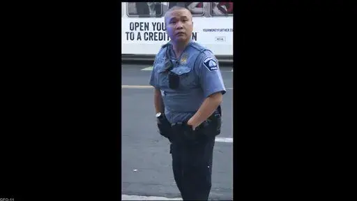 In this screen grab from video, former Minneapolis police officer Tou Thao appears at the scene where George Floyd died at the hands of former police officer Derek Chauvin, on May 25, 2020, in Minneapolis, Minn. The concept of willfulness will be key to a verdict at the federal trial of Thao and two other police officers accused of violating George Floyd's rights almost two years ago as Officer Derek Chauvin pressed his knee into the Black man's neck. (Court TV, via AP, Pool)