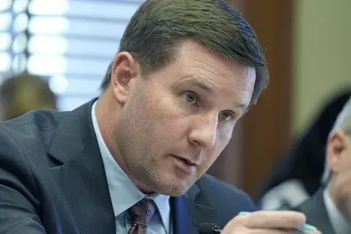 Mississippi House Ways and Means Committee Chairman Rep. Trey Lamar, R-Senatobia, addresses committee members as they review bills at the Mississippi Capitol in Jackson, Miss., March 26, 2024. (AP Photo/Rogelio V. Solis, File)