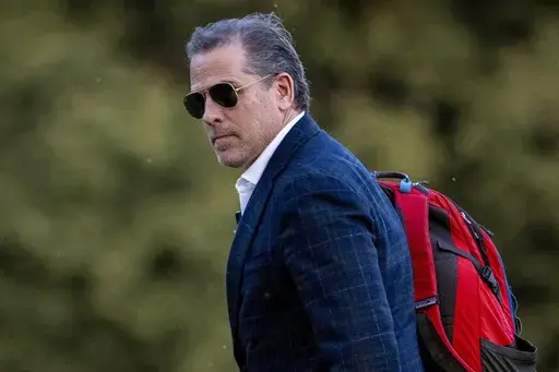Hunter Biden, the son of President Joe Biden, walks from Marine One upon arrival at Fort McNair, June 25, 2023, in Washington. Hunter Biden has been indicted on nine tax charges in California as a special counsel investigation into the business dealings of the president's son intensifies against the backdrop of the looming 2024 election.(AP Photo/Andrew Harnik, File)