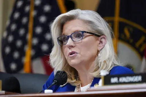 Vice Chair Liz Cheney, R-Wyo., speaks as the House select committee investigating the Jan. 6 attack on the U.S. Capitol, holds a hearing on Capitol Hill in Washington, Oct. 13, 2022. (AP Photo/J. Scott Applewhite, File)