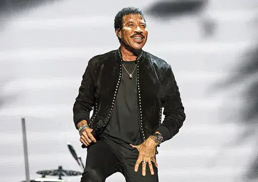 Lionel Richie performs at KAABOO Texas in Arlington, Texas on May 10, 2019. Richie is among this year’s first time nominees for induction into the Rock & Roll Hall of Fame. (Photo by Amy Harris/Invision/AP, File)