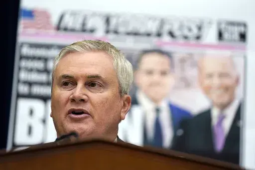 House Oversight and Accountability Committee Chairman James Comer, R-Ky., speaks during hearing on Capitol Hill, Feb. 8, 2023, in Washington. Kathy Chung. a former executive assistant to President Joe Biden has agreed to sit for an interview with the House Oversight Committee as Republicans expand their probe into the president's handling of classified documents. Chung is one of the staffers who packed Biden's belongings at the end of his term as vice president will talk to the committee on Apri