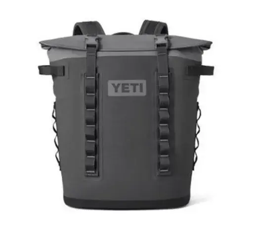 This photo provided by the Consumer Product Safety Commission shows YETI Hopper M20 Soft Backpack Cooler. U.S. product regulators said Thursday, March 9, 2023, that Yeti has recalled 1.9 million coolers and gear cases because magnets can come detached from them, posing a risk of serious injury or death. The Consumer Product Safety Commission said consumers should immediately stop using the four recalled products and contact Yeti for refund information. (Consumer Product Safety Commission via AP)