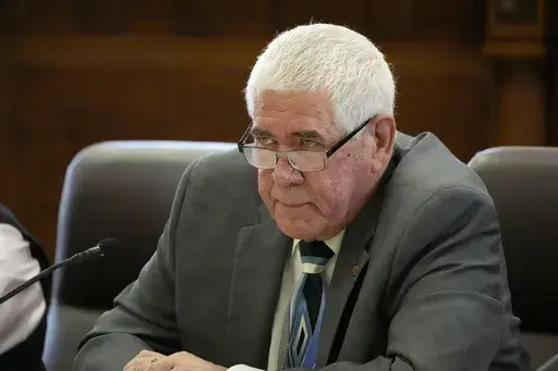 Mississippi State Senate Medicaid Committee Chairman Kevin Blackwell, R-Southaven, entertains questions from committee members on a proposal to expand Medicaid benefits to tens of thousands of residents, during its meeting, Wednesday, March 27, 2024, in the Mississippi State Capitol. However, the senate proposal would cover fewer people than the House version. (AP Photo/Rogelio V. Solis)