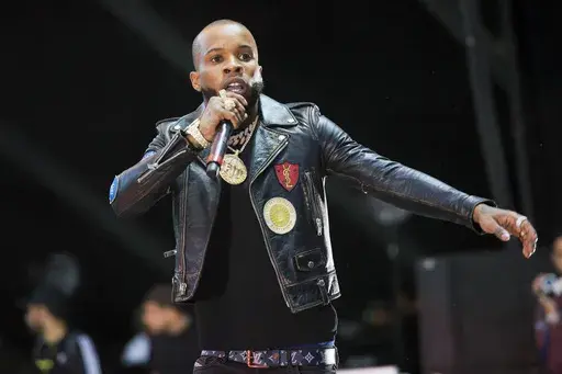 Rapper Tory Lanez performs at HOT 97 Summer Jam 2018 at MetLife Stadium in East Rutherford, N.J. Lanez’s sentencing for shooting and wounding hip-hop star Megan Thee Stallion has been delayed until Aug. 7, 2023. Los Angeles Superior Court Judge David Herriford, on Tuesday, June 13, 2023, accepted the defense’s request to delay the sentencing. (Photo by Scott Roth/Invision/AP, File)