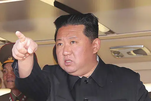 This undated photo provided on April 17, 2022, by the North Korean government shows Kim Jong Un at an undisclosed location in North Korea. The content of this image is as provided and cannot be independently verified. (Korean Central News Agency/Korea News Service via AP, File)