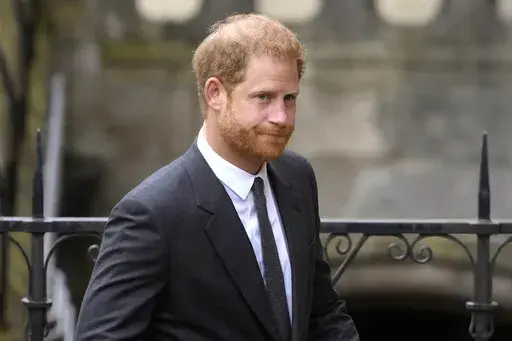 Britain's Prince Harry arrives at the Royal Courts Of Justice in London, Thursday, March 30, 2023. A lawyer has asked a London judge to allow Prince Harry to challenge the government's denial of his request to pay for police protection when he visits the U.K. Attorney Shaheed Fatima said Tuesday, May 16, 2023 that the government had exceeded its authority. (AP Photo/Kirsty Wigglesworth, File)