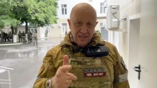 In this handout photo taken from video released by Prigozhin Press Service, Yevgeny Prigozhin, the owner of the Wagner Group military company, records his video addresses in Rostov-on-Don, Russia, Saturday, June 24, 2023. Russia’s rebellious mercenary chief Yevgeny Prigozhin walked free from prosecution for his June 24 armed mutiny, and it’s still unclear if anyone will face any charges in the brief uprising against the military or for the deaths of the soldiers killed in it. (Prigozhin Pres