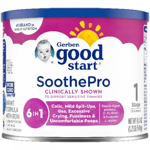 This photo released by the U.S Food and Drug Administration on March 17, 2023, shows Gerber Good Start SootheProTM Powdered Infant Formula. In March, the Perrigo Company issued a voluntary recall of certain lots of the infant formula “out of an abundance of caution” due to the possible presence of Cronobacter sakazakii, a germ that can cause serious or deadly infections in infants. The infant formula recalled over potential bacteria contamination was distributed to retailers across eight sta