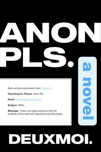 This cover image released by William Morrow shows “Anon Pls.,” by the anonymous social media celebrity gossip account DeuxMoi. (William Morrow via AP)