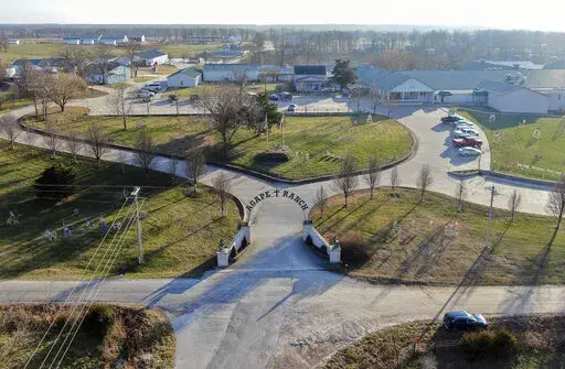 This December, 2020, shows Agape Boarding School in Stockton, Mo.  The speaker of the Missouri House is urging the U.S. attorney in Kansas City to shut down Agape Boarding School, accusing the Christian school of “what amounts to organized crime against children.” (Jill Toyoshiba/The Kansas City Star via AP)