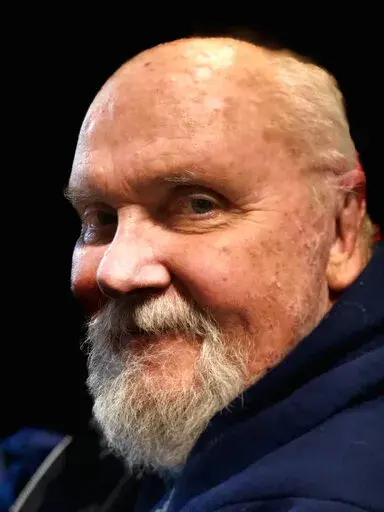 This 2018 photo provided by Rebecca Taylor shows artist and toy designer Mark Taylor at his home in Rancho Palos Verdes, Calif. Taylor, artist and toy designer for the He-Man and the Masters of the Universe franchise as well as the Teenage Mutant Ninja Turtles, died Thursday, Dec. 23, 2021, at his Southern California home. He was 80. (Rebecca Taylor via AP)