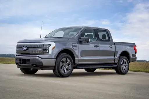 This photo provided by Ford shows the 2024 Ford F-150. In many ways, the Lightning drives and functions just like a regular F-150. (Courtesy of Ford Motor Co. via AP)
