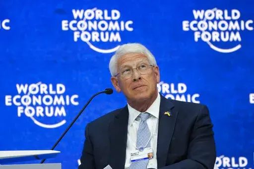 CAPTION CORRECTS THE YEAR  Sen. Roger Wicker, R-Miss. attends a panel discussion during the World Economic Forum in Davos, Switzerland, Monday, May 23, 2022. The annual meeting of the World Economic Forum is taking place in Davos from May 22 until May 26, 2022. (AP Photo/Markus Schreiber)