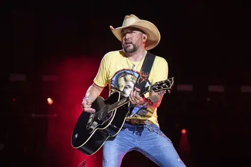 Jason Aldean performs during CMA Fest 2022 in Nashville, Tenn., on June 9, 2022. Country Music Television removed Aldean's music video for the newly released single “Try That in a Small Town." (Photo by Amy Harris/Invision/AP, File)