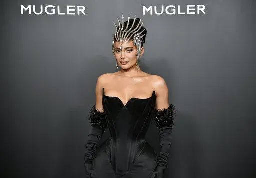 Kylie Jenner attends the "Thierry Mugler: Couturissime" Brooklyn Museum opening celebration on Tuesday, Nov. 15, 2022, in New York. (Photo by Evan Agostini/Invision/AP)