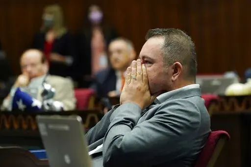 Arizona House Majority Leader Ben Toma, R-Peoria, pauses at his desk during a vote on the Arizona budget June 24, 2021, in Phoenix. Arizona's Republican-controlled Legislature has for years entertained a host of unsupported theories about fraudsters manipulating election results since Donald Trump's loss in 2020. But lawmakers reached a limit for what they will tolerate last week, when a daylong hearing about elections ended with a presentation accusing a wide range of politicians, judges and pu