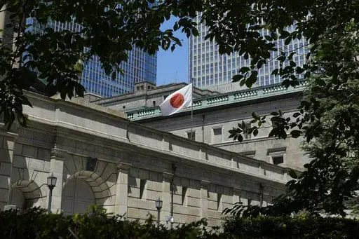 The headquarters of Bank of Japan (BOJ) is seen in Tokyo on Aug. 18, 2023. (AP Photo/Shuji Kajiyama, File)
