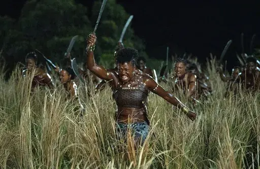 This image released by Sony Pictures shows Viola Davis in "The Woman King." (Sony Pictures via AP)