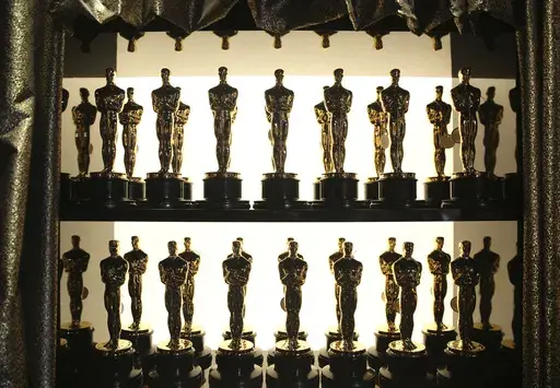 Oscar statuettes appear backstage at the Oscars at the Dolby Theatre in Los Angeles on Feb. 28, 2016. (Photo by Matt Sayles/Invision/AP, File)